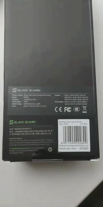 🛍 Внешний аккумулятор Black Shark, 10000 мАч, 18 Вт, быстрая зарядка, для смартфонов Xiaomi poco x3 pro-2